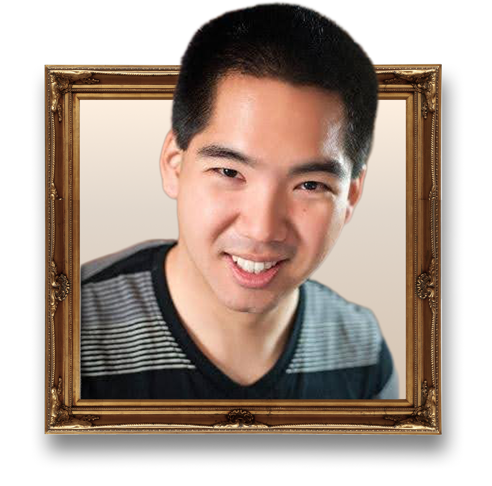 Tim Takechi framed portrait.