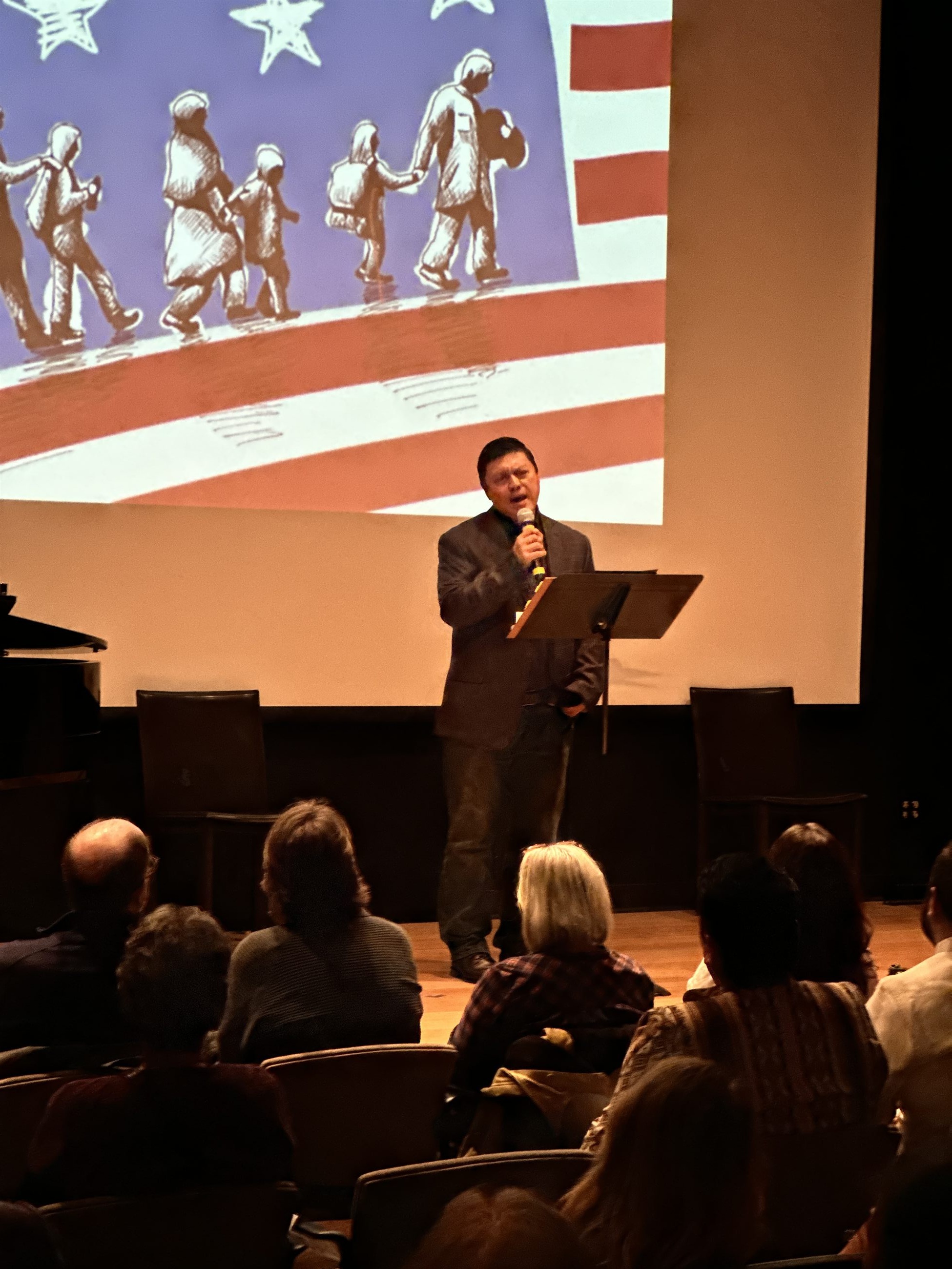 Audience gathered for Asian Monologues.