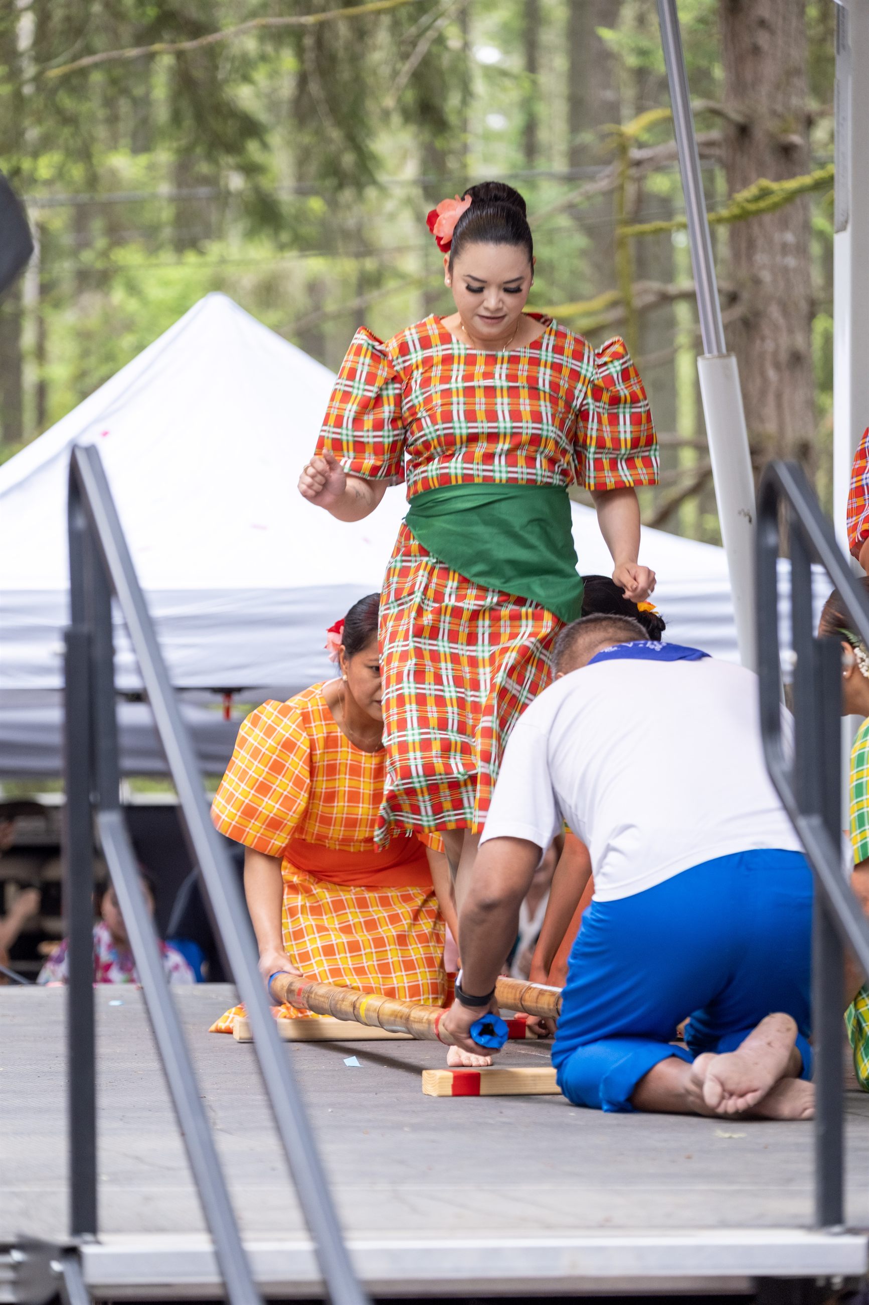 Volunteer team coordinating event logistics and guest support.