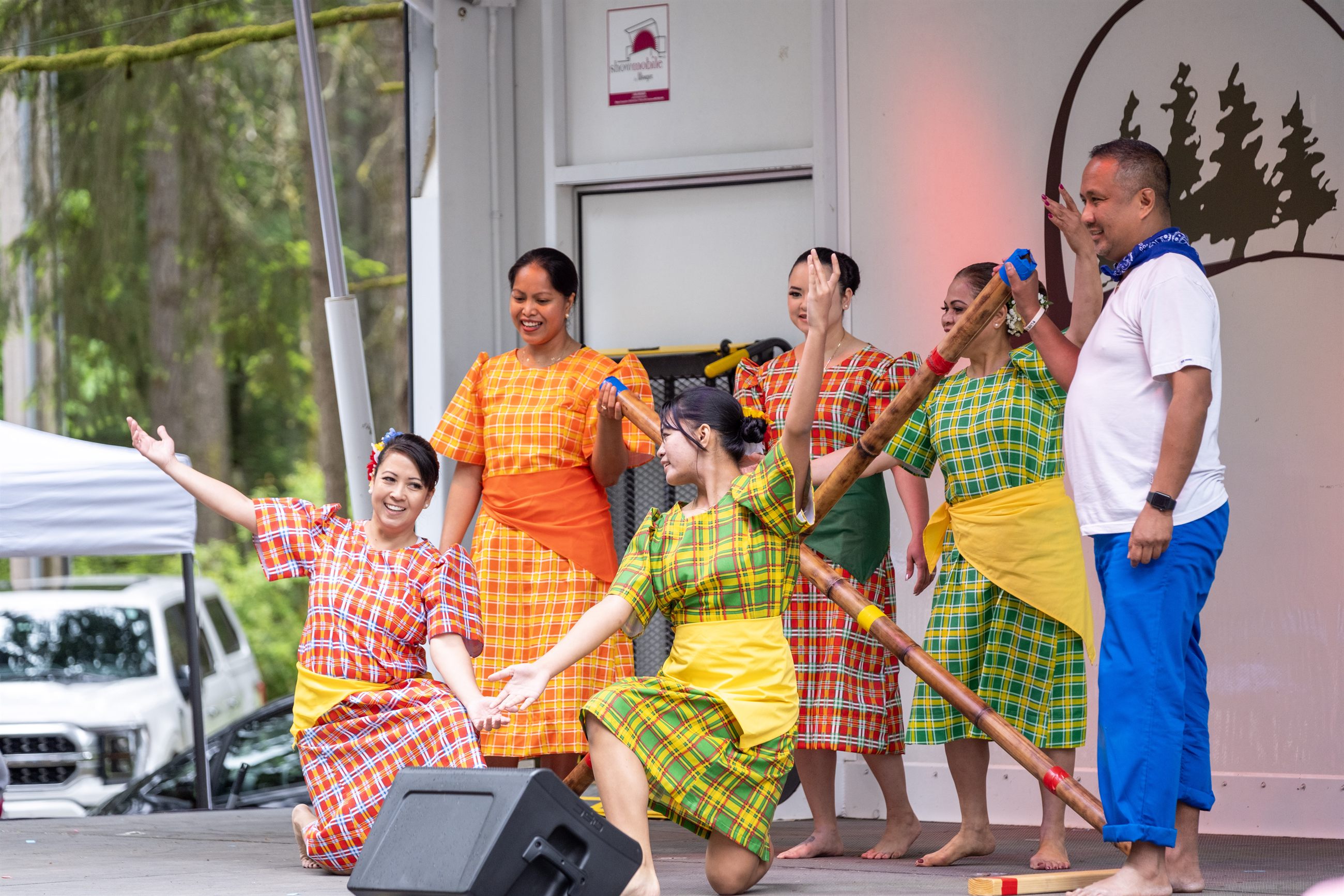 Stage activation during the festival season.