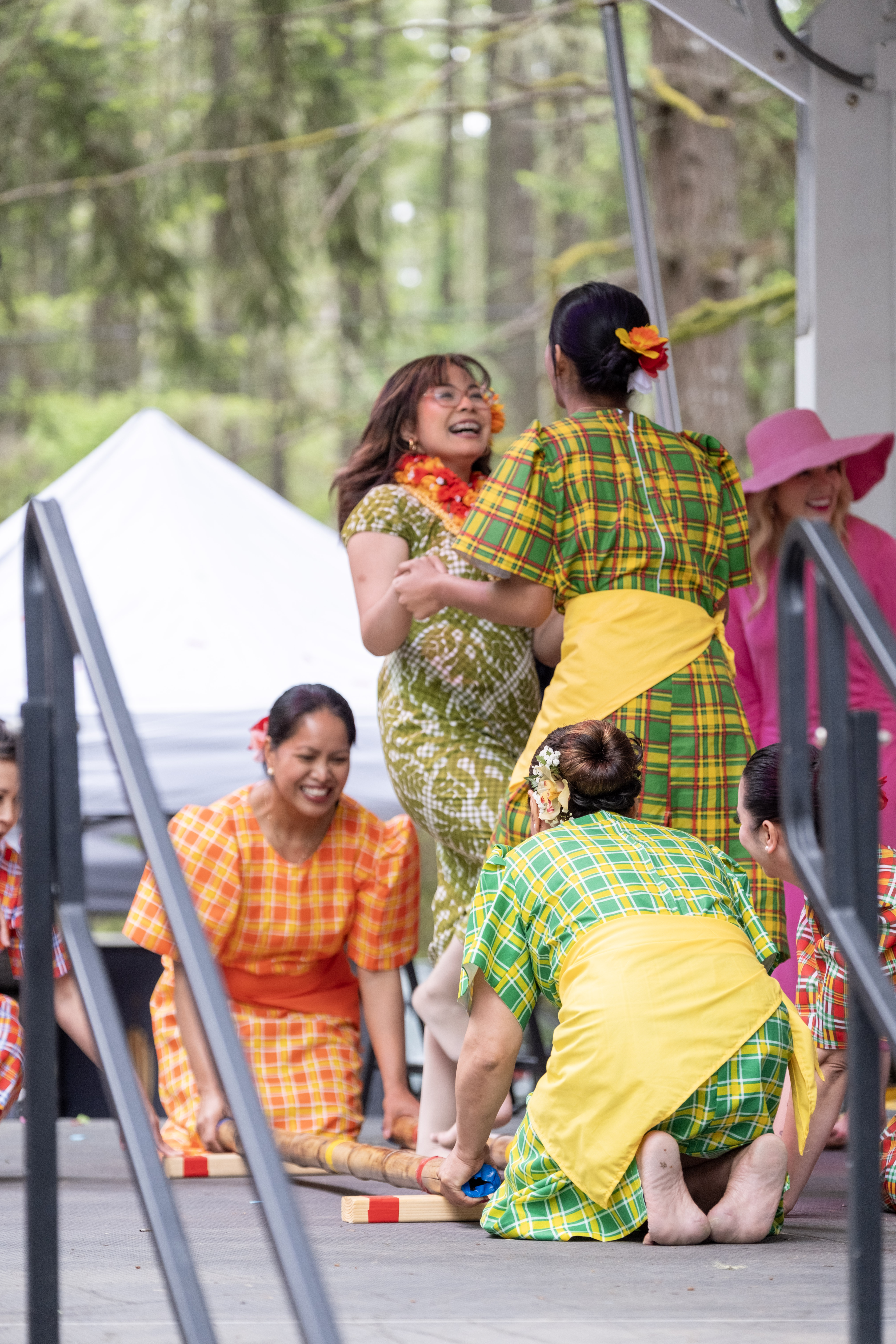 Volunteer leaders and community members supporting festival operations.